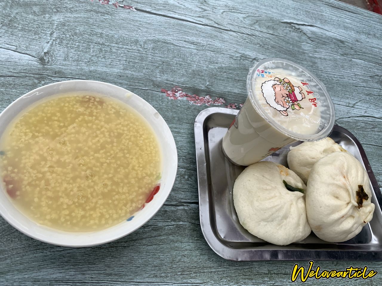 小米粥 包子