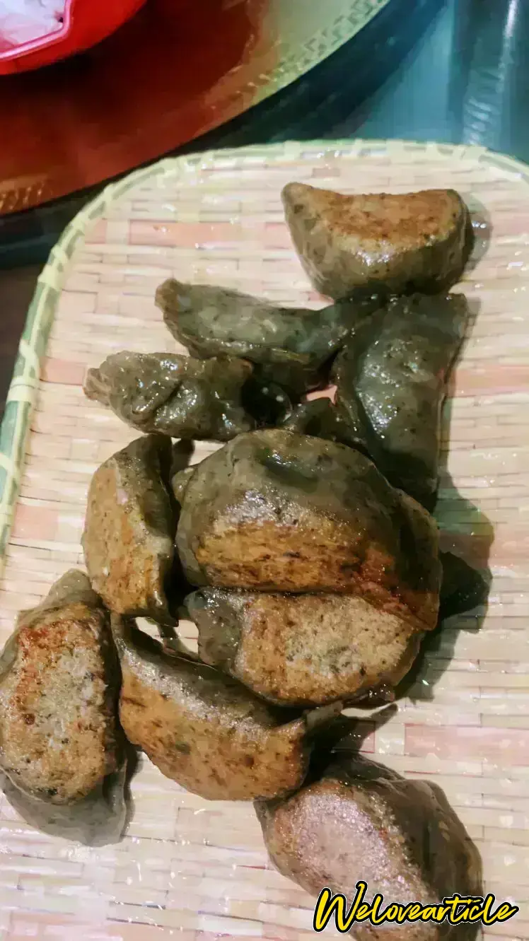 蒿子馍馍这个做成饺子的形状了